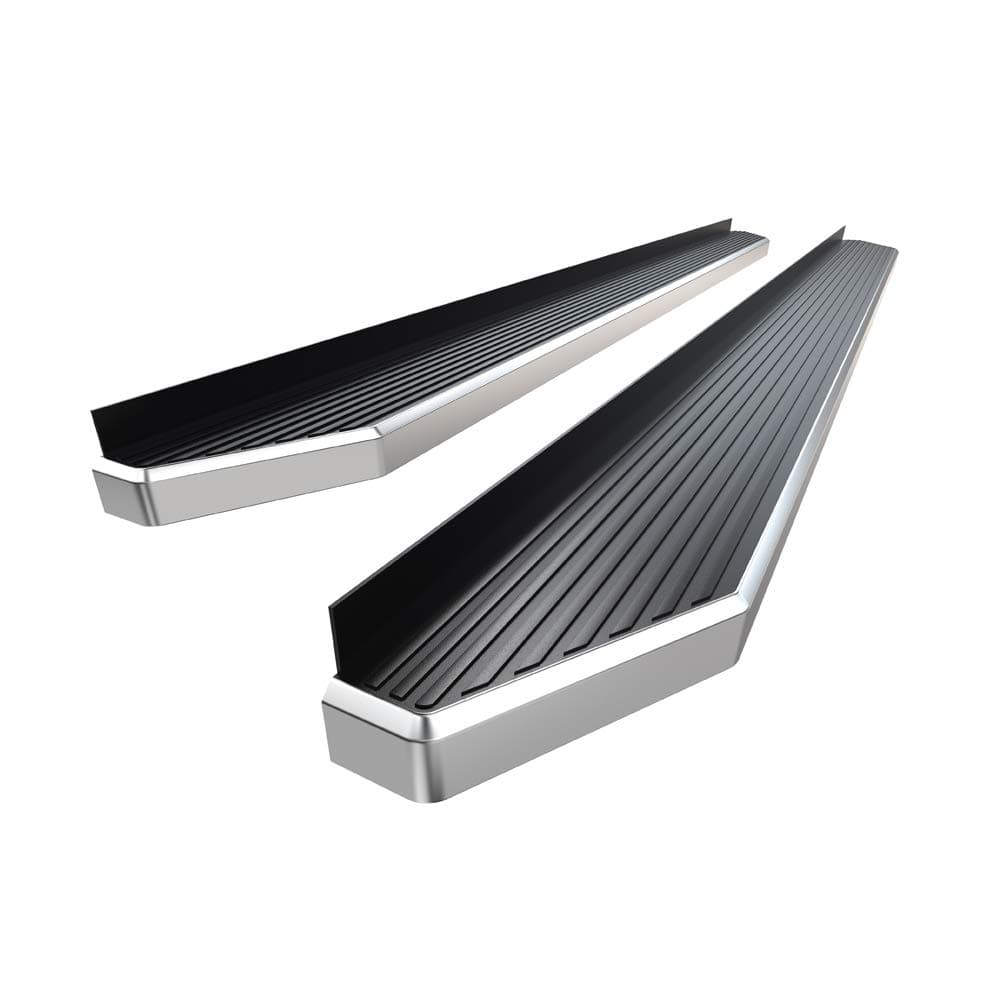 HD Ridez Flat Style Running Board Polished Compatible with Ford Ranger 2019-2023 SuperCrew Cab 4-Door (Side Steps Side Bars)