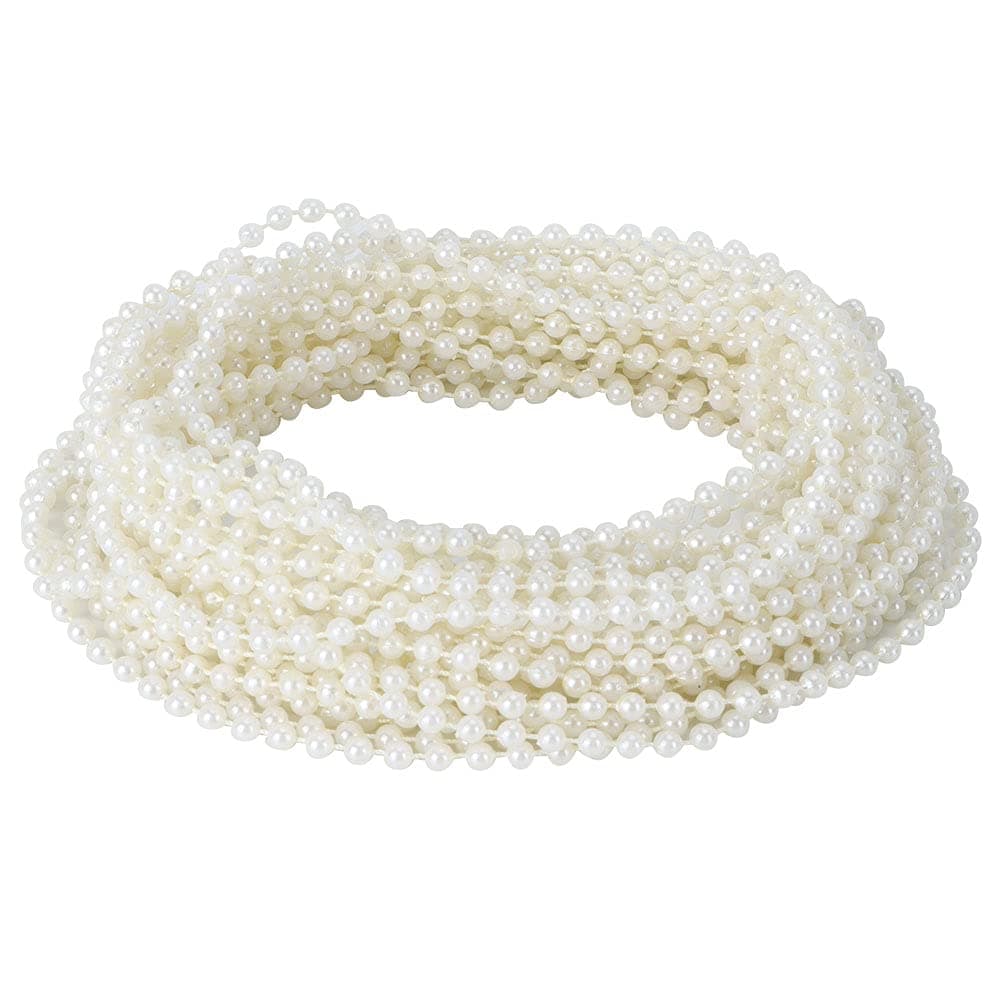 10M Artificial Pearls String 4mm Beads Chain Garland for Wedding Party Birthday Anniversary Supplies DIY Crafts (4mm beige)