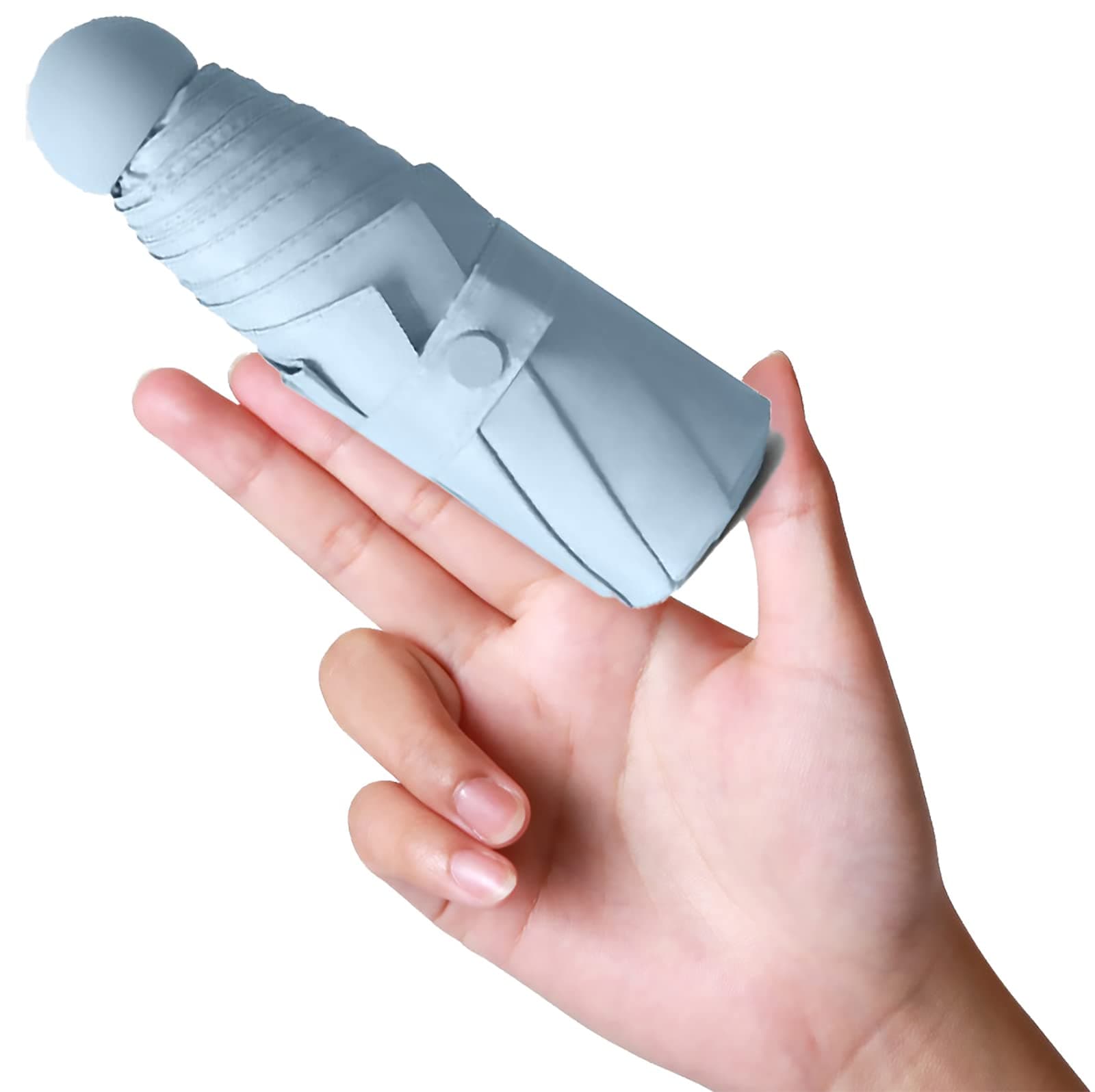 Mini Sun & Rain Umbrella, Mini Windproof Folding Travel Umbrella, KASTWAVE Portable Lightweight Compact Parasol with 95% UV Protection for Sun and Rain, Popular Style for women and men.