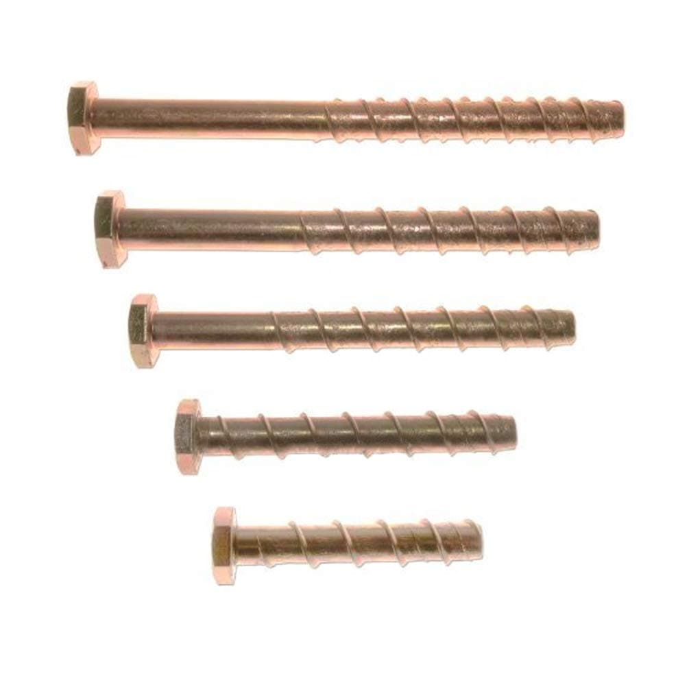 10 x 75mm M8 Concrete Self Tapping Anchor, Bolt/Screw, with a hex Head, Fixes to Brick, Stone, Masonry & Marble etc...