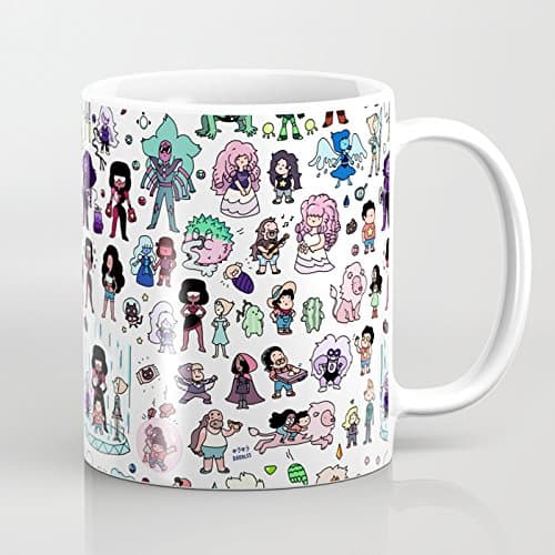 LVYZIHO Mug - Cute Steven Universe Doodle Personalized Ceramic Coffee Mug White - Funny Wine Mug - 11OZ Coffee Mug - Perfect for Wedding, Mothers Day, Fathers Day or Friends
