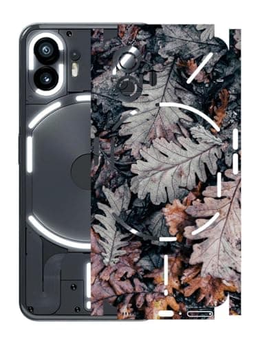 AtOdds - Full Body Back Screen Guard Protector Film - Lamination Wrap Skin Sticker for Nothing Phone 2 (5G) | Scratchproof Matte Finish (Design - Dry Leaves)
