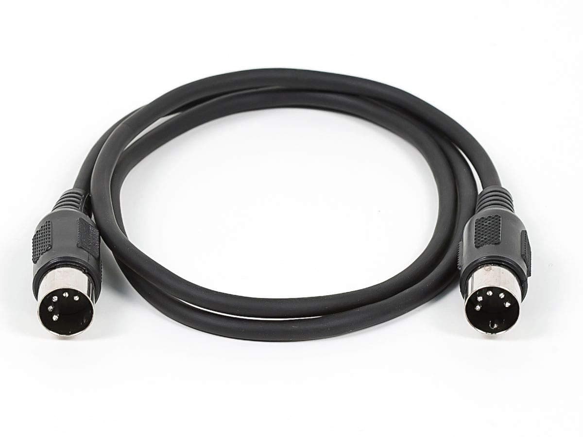 Monoprice MIDI Cable - 3 Feet - Black With Keyed 5-pin DIN Connector, Molded Connector Shells