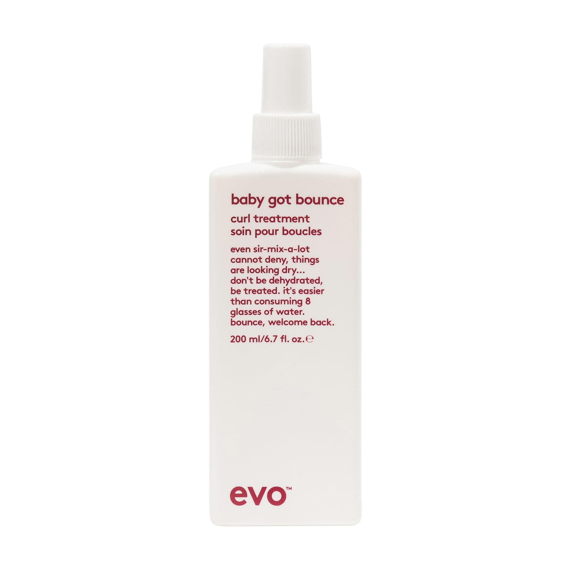 evo Baby Got Bounce Curl Treatment - Enhances Curls with Touchable Soft Finish - Reduce Dry Frizzy Hair - 200ml / 6.7fl.oz