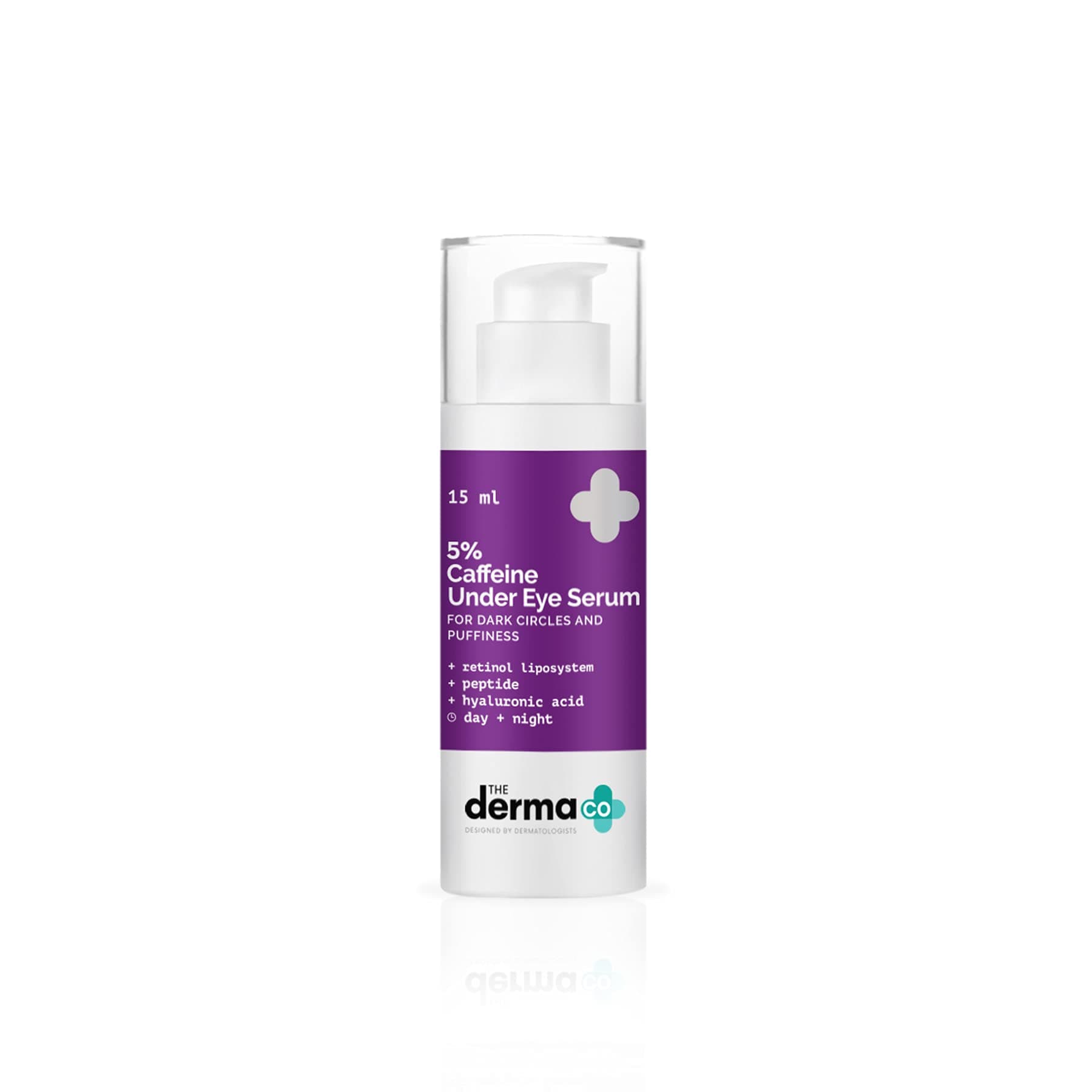 The Derma Co 5% Caffeine Under Eye Serum for Dark Circles & Puffiness | With Retinol, Peptides & Hyaluronic Acid | Day & Night Use | Lightweight, Fast-Absorbing | For All Skin Types – 15ml