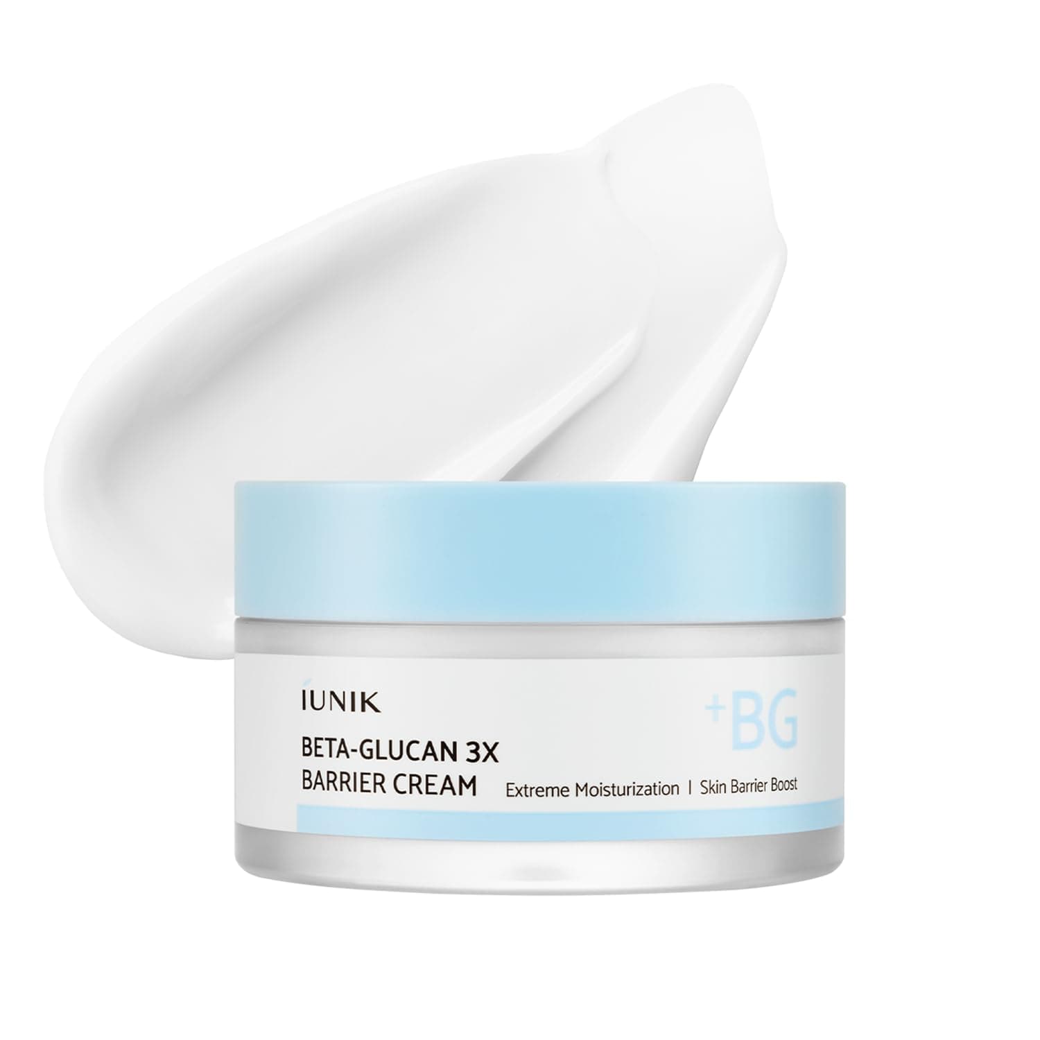 IUNIK Beta-Glucan Non-Sticky Deep Moisture Hydration 3x Barrier Cream Day&Night Moisturizer Quick Absorption Barrier Strengthening for Sensitive Dry Skin with Shea Butter Panthenol Korean Skincare