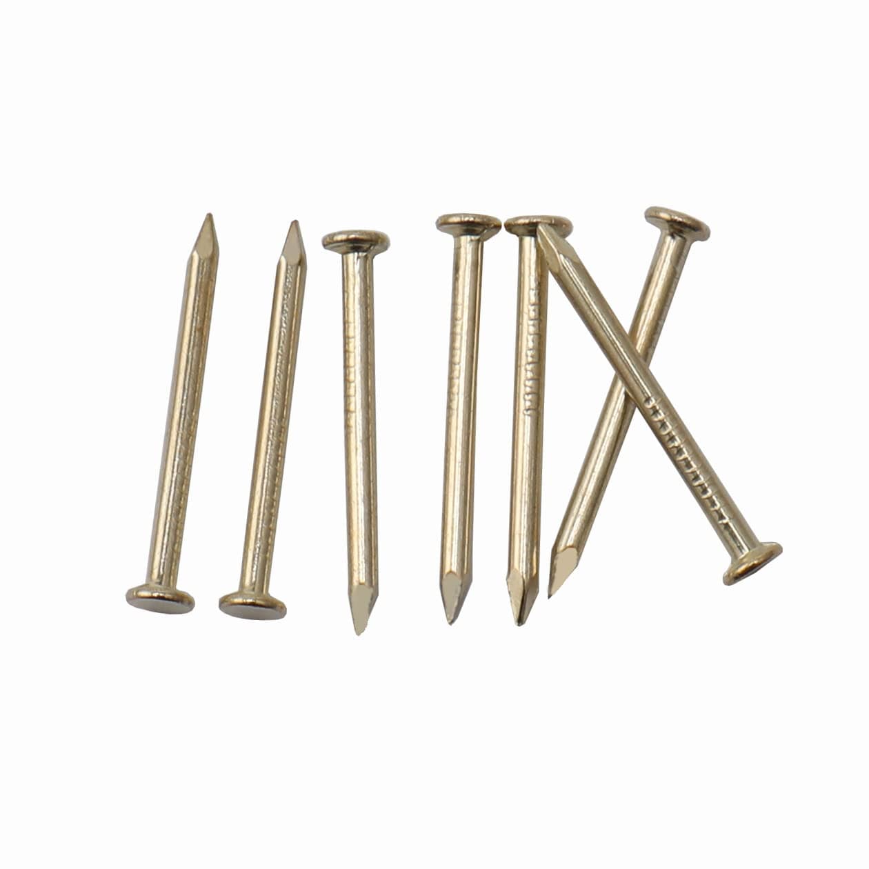 900pcs Gold Hardware Nails, 3/4'' × 17 Ga Brass Plated Finishing Nails, Flat Head Nails, Picture Nails, Hanging Nails, Wood Nails, Small Nails, Wire Nails