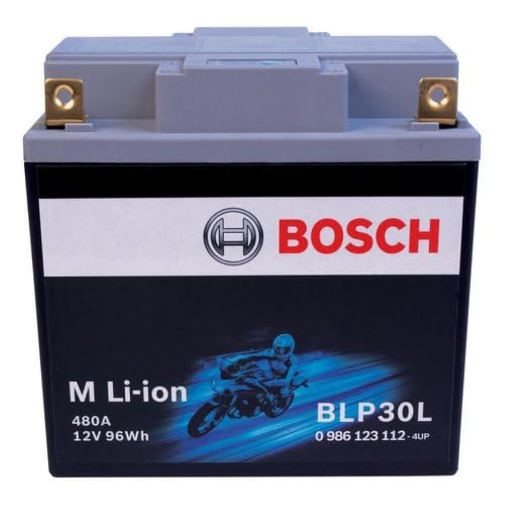 BOSCH BLP30L - Group 30-12V Lithium Battery - Powersport Li-ion Phosphate - 120A for Motorcycles, ATV/UTV, Snow Mobiles, Personal Watercrafts, Scooters and Jet Skis - 6.89″ x 3.43″ x 6.10″