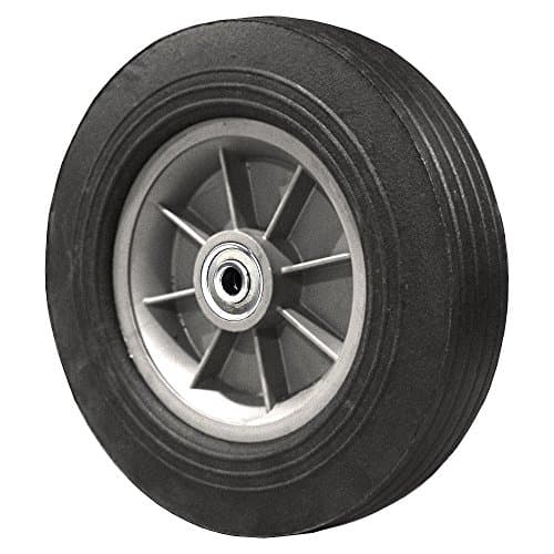 Flat Free Hand Truck Wheel 10" x 2.75" - 2.25" Centered Hub - 3/4" Bore - 550 lb