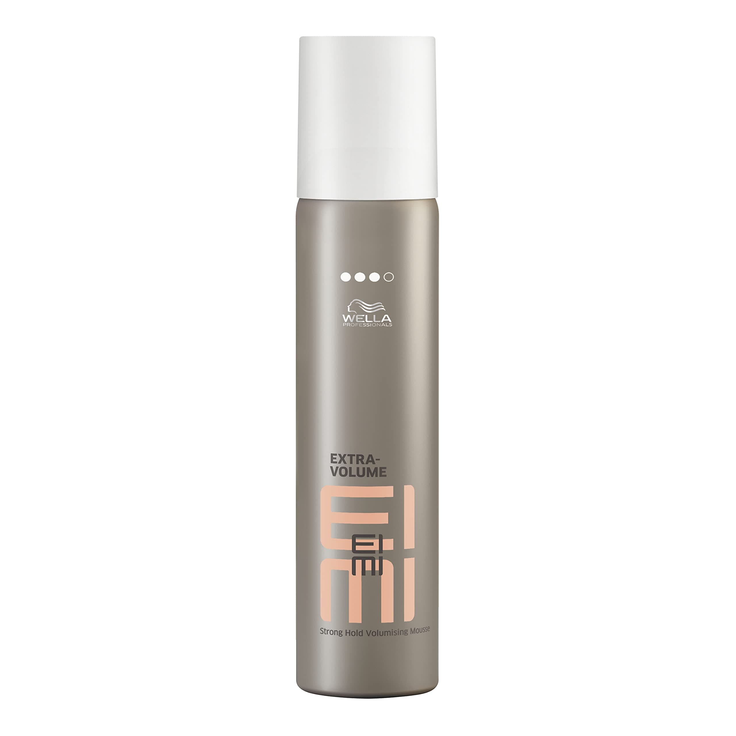 EIMI Wella Pro Professionals Extra Volume Strong Hold Heat Protection Hair Styling Mousse For Body 75ml, White