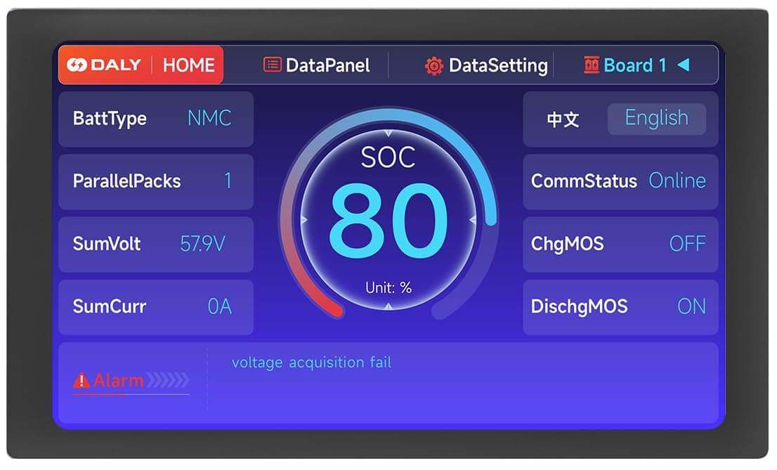 Accessory 4.3 Inch Touch Screen Display with UART Port Smart BMS