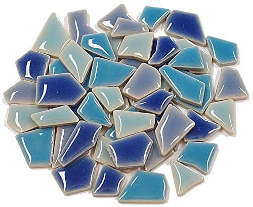Flip Ceramic Mini Mosaic Tiles - Blue Mix 100g