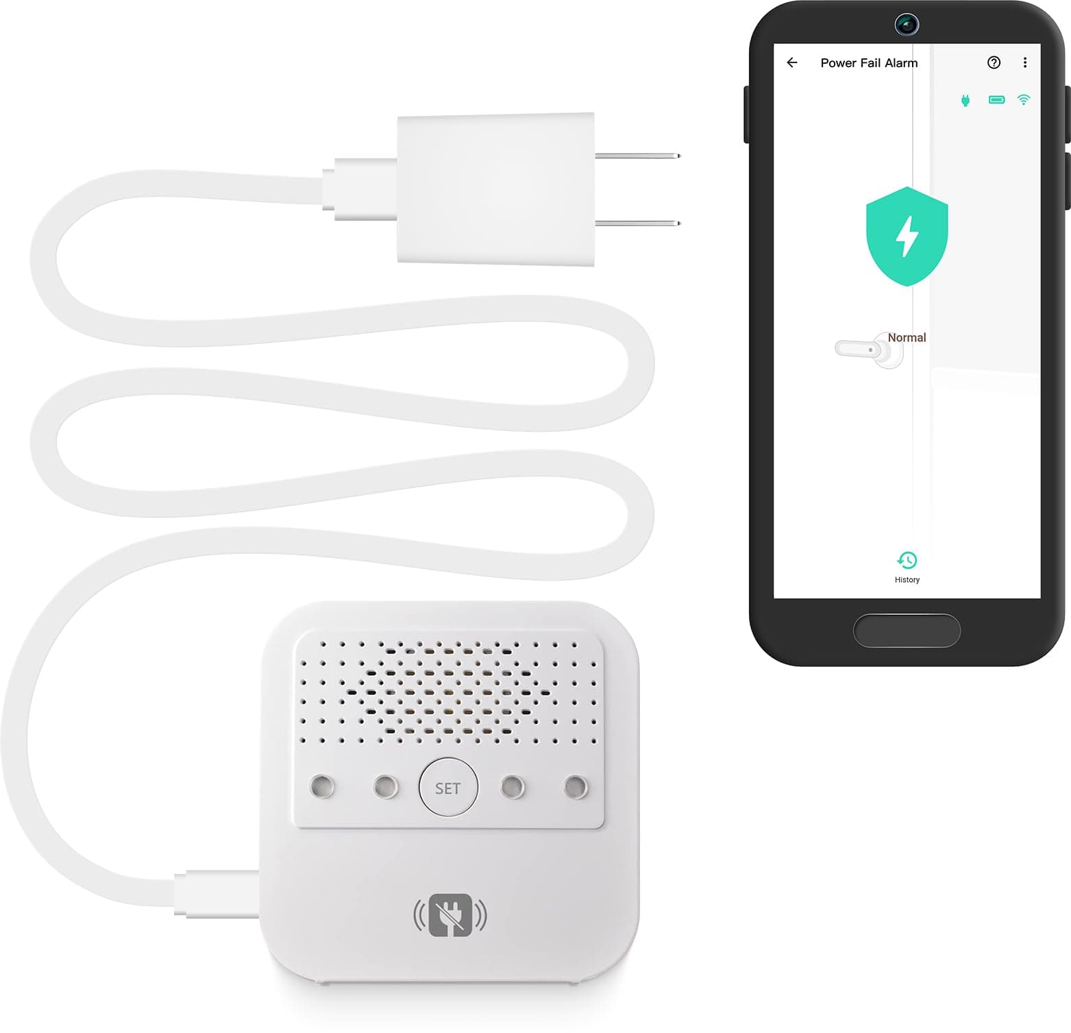 Smart Power Fail Alarm, AC Power Outage Alert, LoRa Long-Range Wireless, Remote Monitoring, App Alerts, Text/SMS, Email Alerts, YoLink Hub Required!