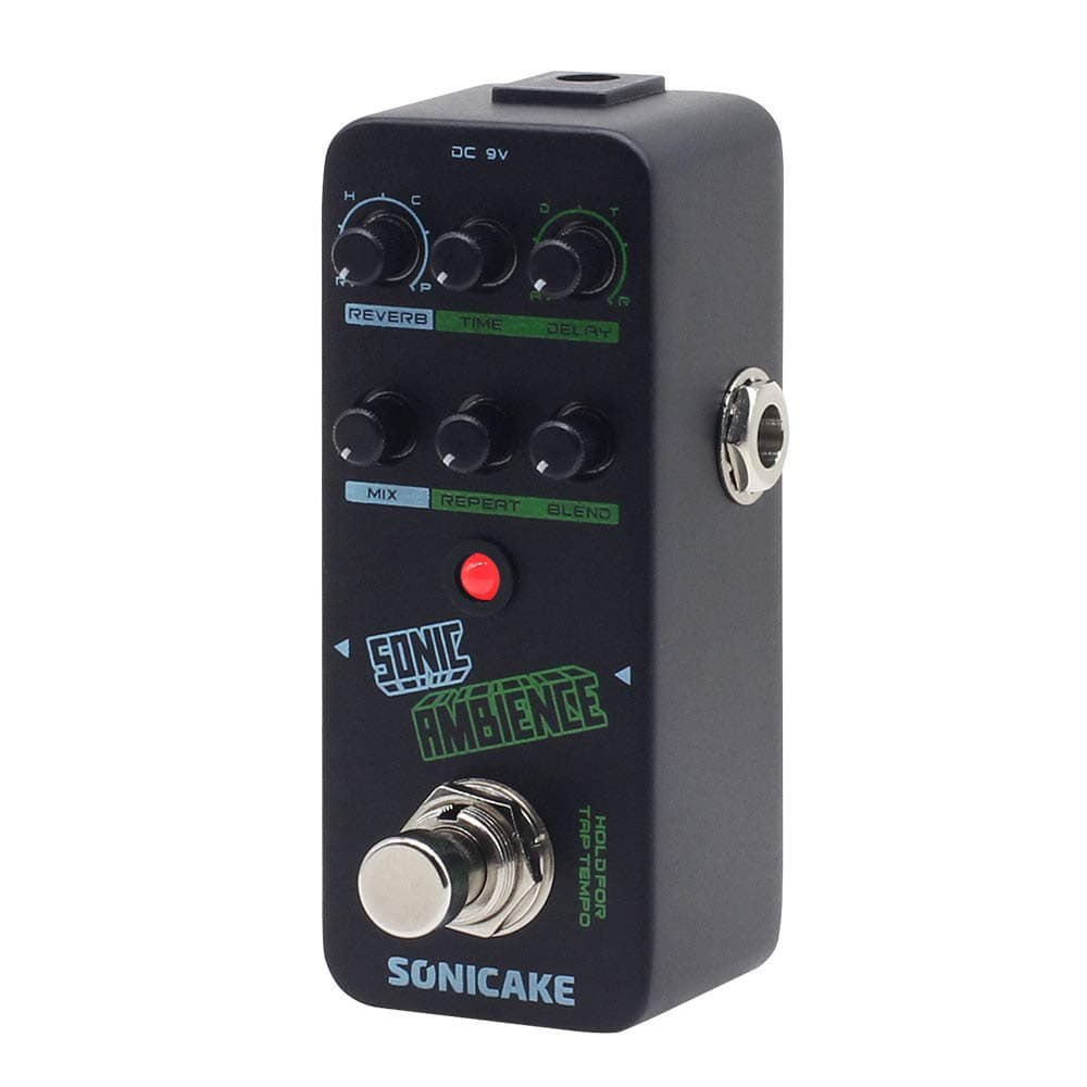 SONICAKE QSS-16 Delay Reverb Pedal Sonic Ambience Multi Mode Tap Tempo Delay and Reverb Guitar Bass Effects Pedal