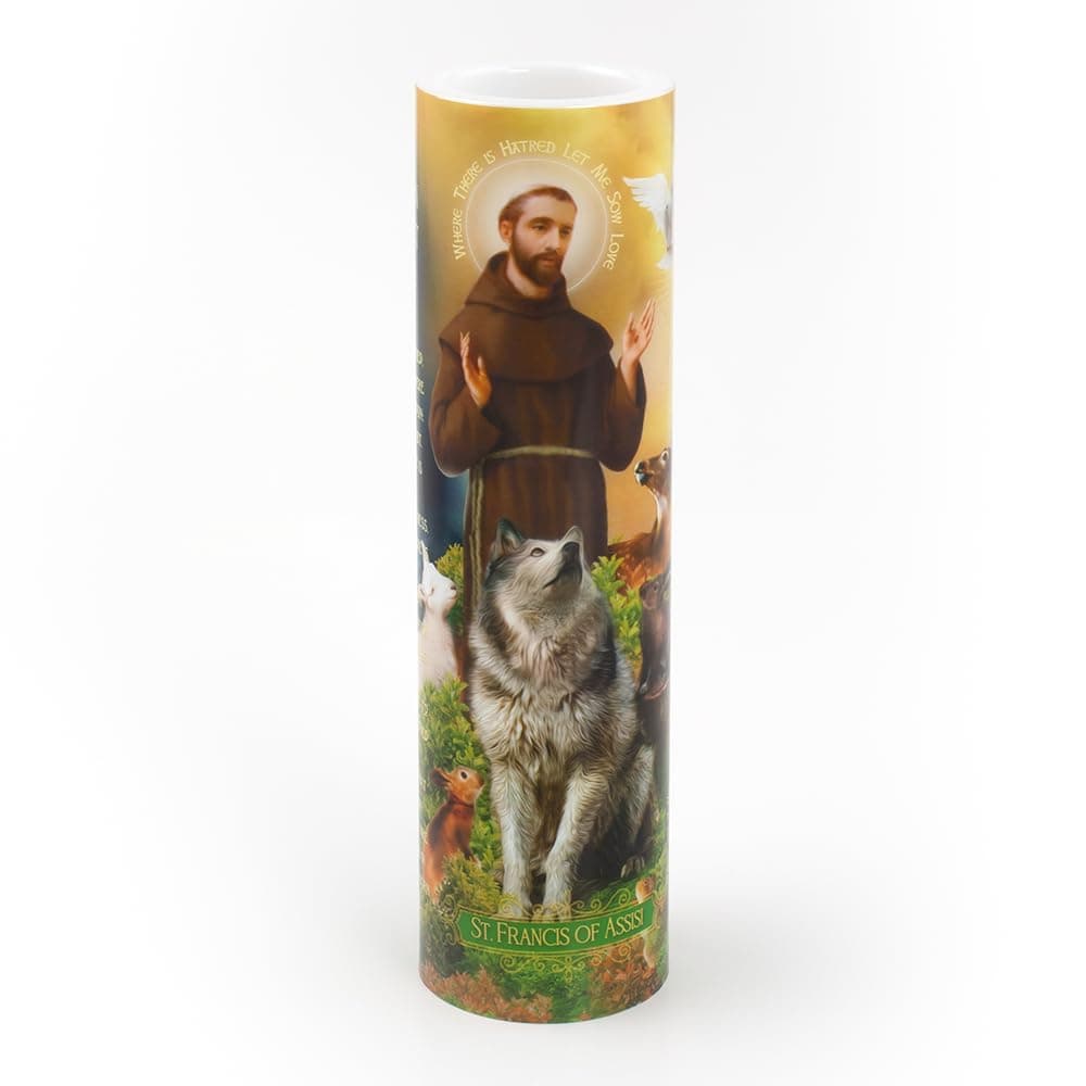 St Francis Flameless LED Candle
