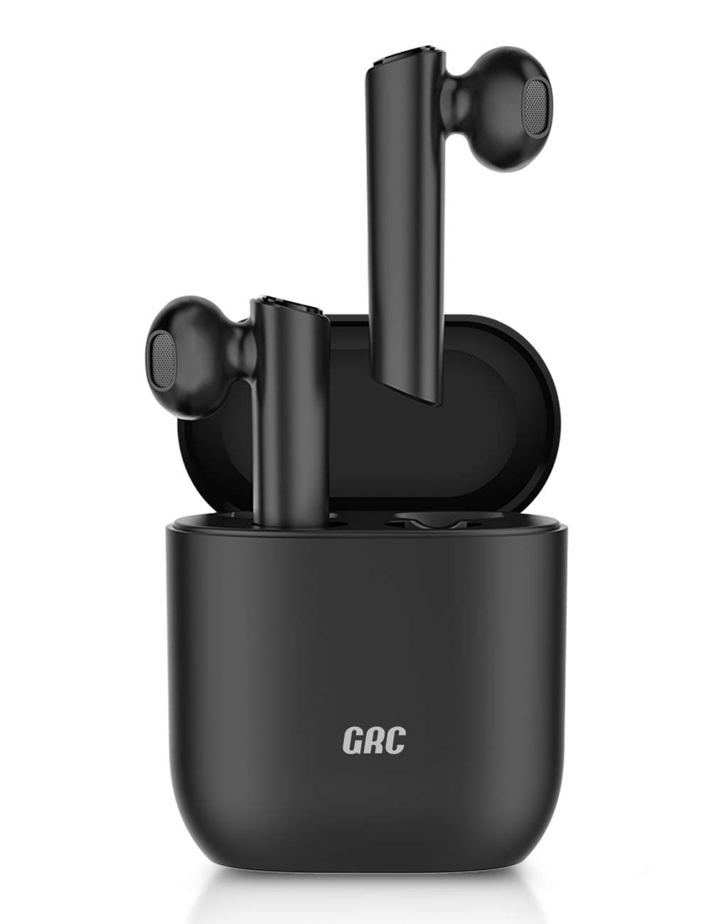 GRC True Wireless Bluetooth Earbuds in-Ear Stereo Bluetooth 5.0 Headphones Wireless Earphones, 42H Playtime 3D Stereo Sound Wireless Headphones, Built-in Microphone,Deep Bass with Charging case