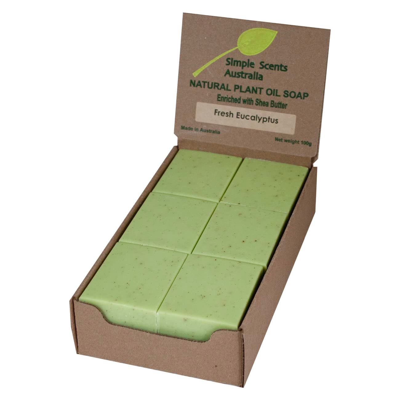 Simple Scents Australia Eucalyptus Scented Natural Soap Bars (12 Bars), 3.5oz Moisturizing French Triple Milled Soap Bars Enriched with Shea Butter - Pure Plant Oil Bath & Body Soaps