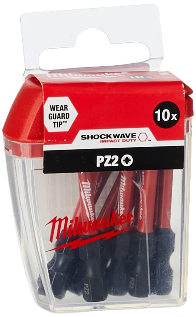 Shockwave PZ2 50mm Screwdriver Bits Pack of 10 4932472050