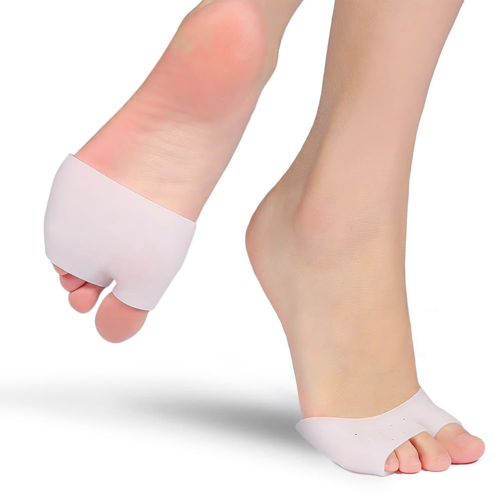 ANGGREK Gel Toe Protector Toe Soft Toe Sleeves Ball of Foot Cushion Blisters Pad Insoles Silicone Bunion Sleeves with Metatarsal Pads