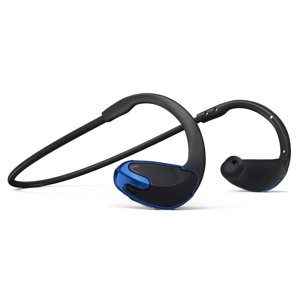 Sports Bluetooth Headphone Sweatproof, Wireless Headset for Running Over ear Earphone Neckband Earbuds Secure Fit for Runner and Workouts, Hands Free for All Bluetooth Devices. (Blue)