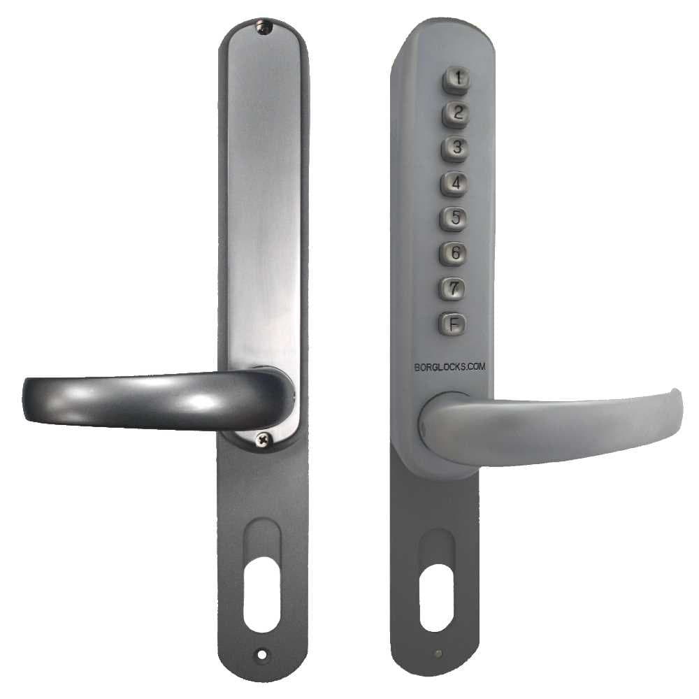 Borg 6100 Digital UPVC Door Push Button Lock - Heavy Duty Retro Fit - Satin Chrome