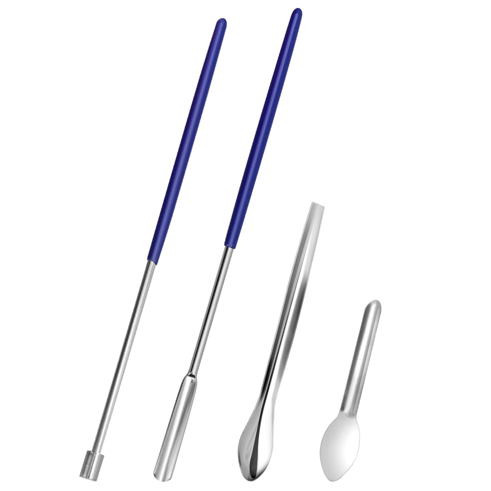 Capsule Filling Machine Kit for Pill Filler Micro Lab Spoon Scoop Spatula Tools Herb Powder Tamper Tool for Gel Cap Capsule Filler 4Pcs