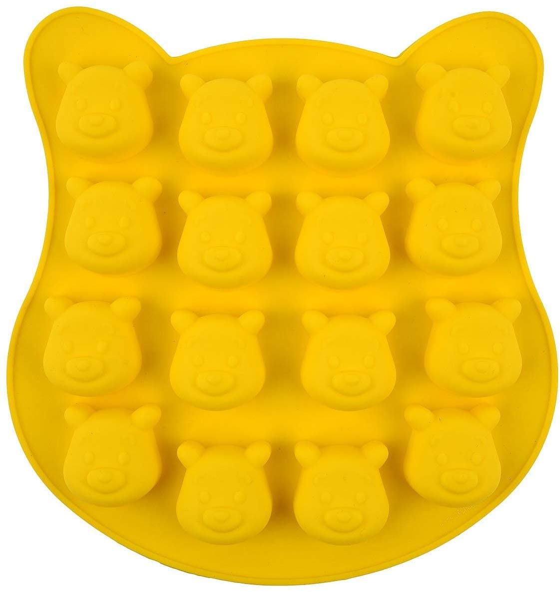 1 Pack 16 Holes Pooh Bear Silicone Cake Ice Cube Chocolate Mold DIY Handcraft Soap Making Cake Cupcake Chocolate Sugar Craft Fondant Jelly Bakeware Tray Tool Set