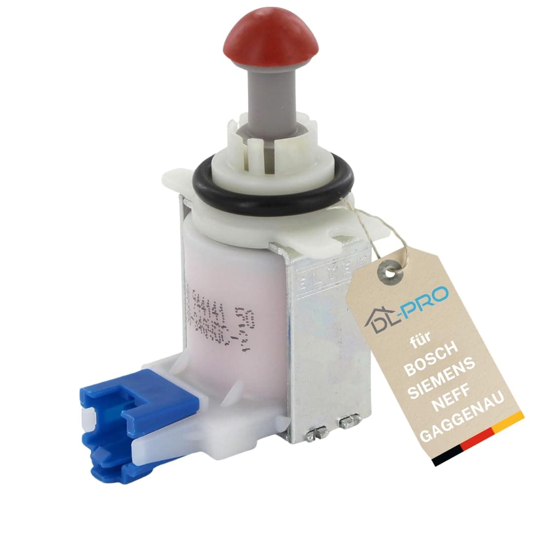 Solenoid Valve Drain Valve for Water Bag in Dishwasher / Error E19 / Suitable for Bosch 631199 00631199 11033896 Neff Gaggenau Küppersbusch Balay