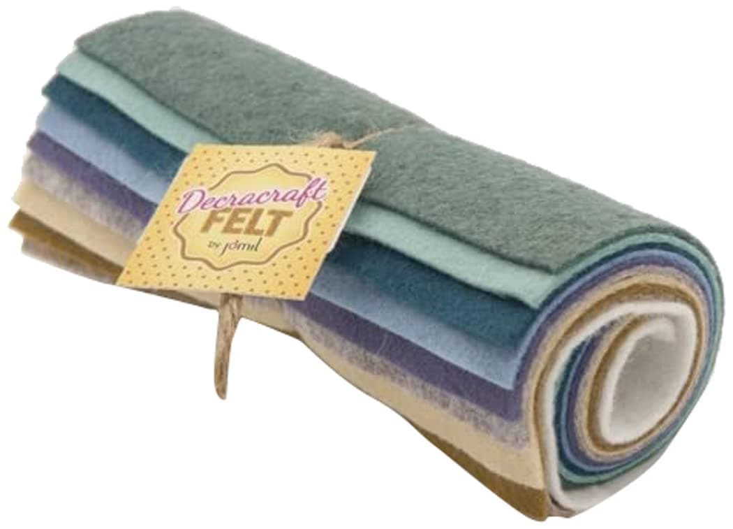 Minerva Wool Blend Felt Pieces in a Roll Mix 4 - per Pack of 10