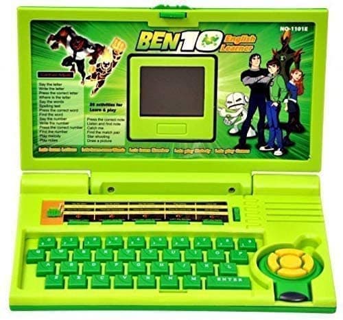 Learning Laptop Tablet Toddler Computer Educational Toy for Kids with LED Screen Display, 8 Learning Modes Gift for Kids (Ben 10 Laptop), Multicolor