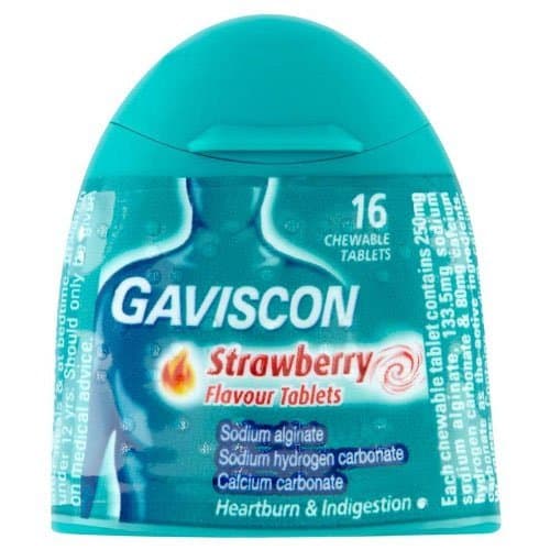 Gaviscon Strawberry Flavour Chewable Tablets - Pack of 16