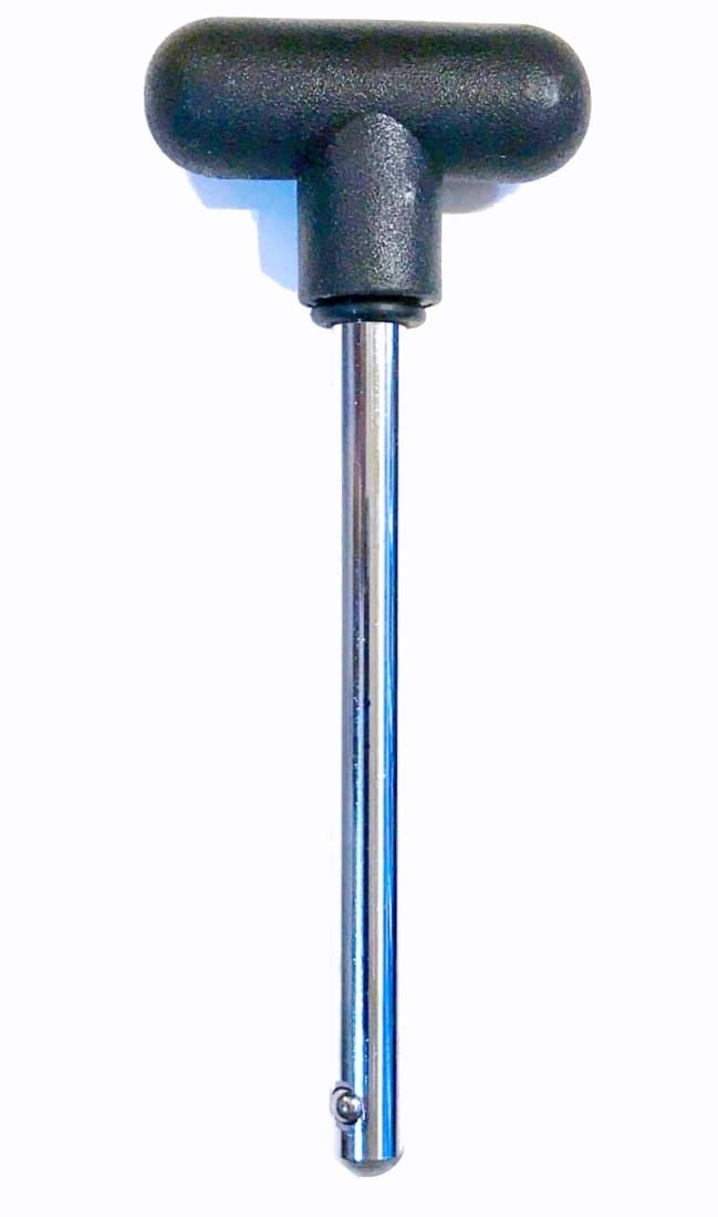 SB Distribution Ltd. Pin, Tensile - 3/8" Diameter | 3-3/4" Locking Space - Universal Weight Stack Replacement SELECTOR KEY| (T- Round Knob,| DETENT Hitch PINS - Chrome Plated Steel Shaft