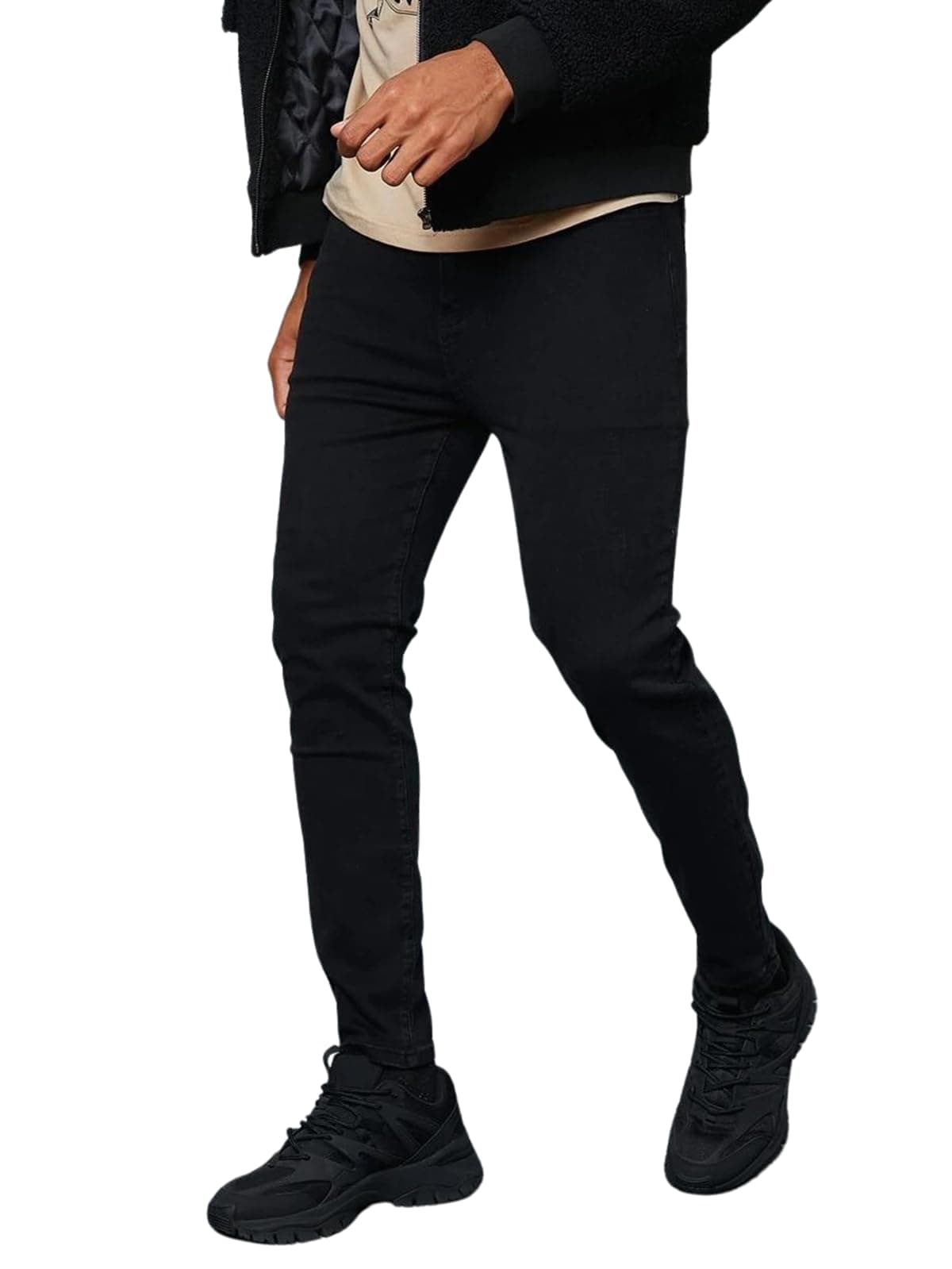 Lymio Men's Slim Fit Mid Rise Jeans