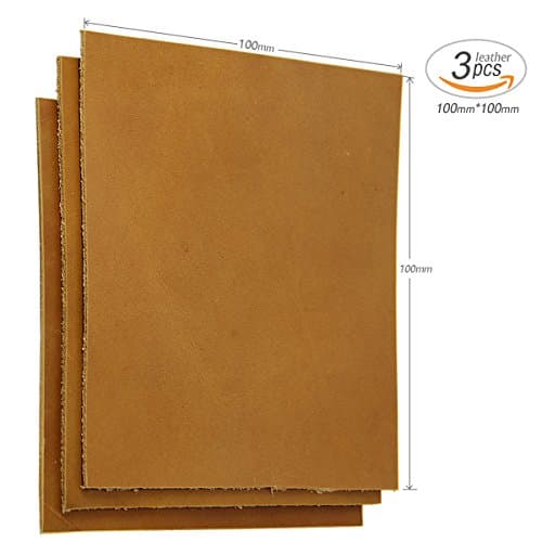 Genuine Thick Cowhide Leather Hide Pieces Leather Scraps Side Crafts Sheath - Brown