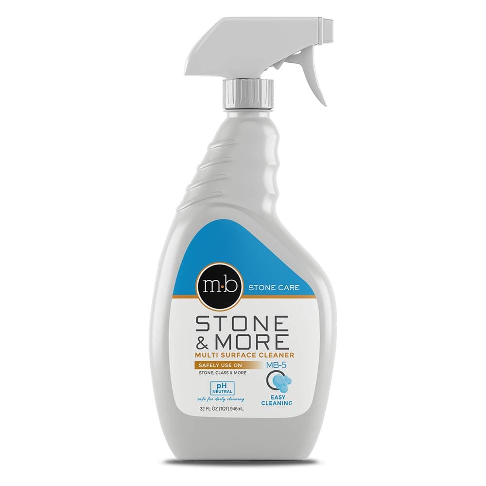 MB-5 Stone & More, All Purpose Cleaning Spray Kitchen Counter Cleaner Spray for Marble and Granite– No Streak Formula for Stone, Glass, Granite, Ceramic, Corian, Porcelain (32 oz)
