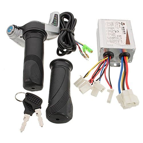 Winnerbe 24V 500W Motorcycle Brush Speed Controller & Scooter Throttle Twist Grips