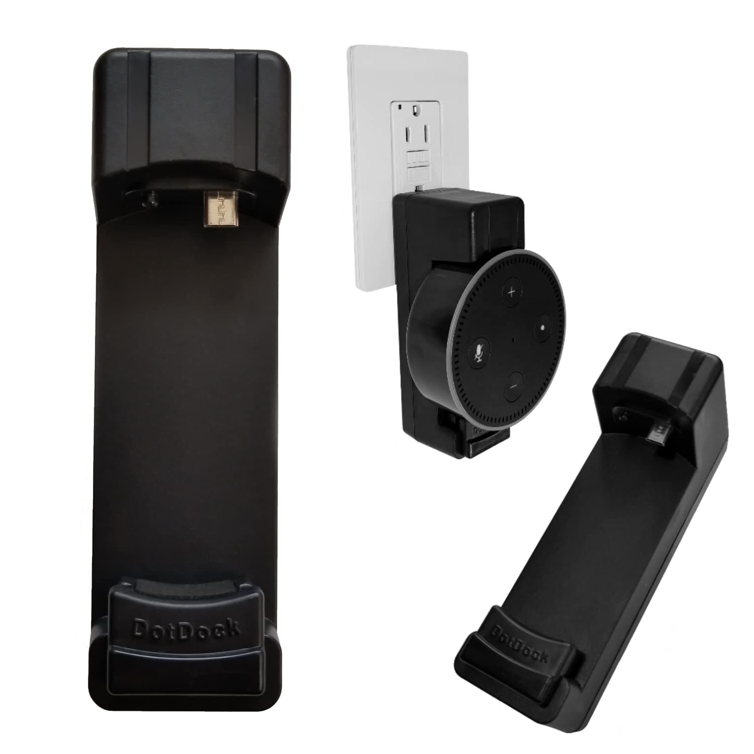 DotDock 2nd Gen Smart Speaker Wall Mount Cord-Free Power Adaptor - TecScan DotDock