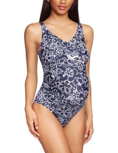Speedo Grace U Back Maternity One Piece - Navy and White