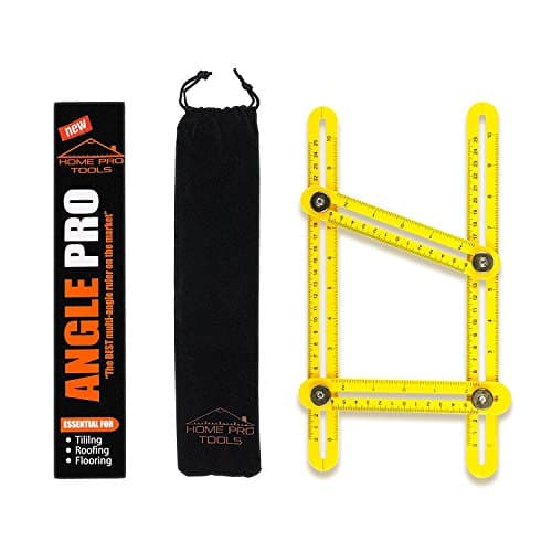 OHANA Easy Angle Metal Knob Aluminum 836 Multi-Angle Ruler | Template Measurement Tool | for Measuring Angles Tiles and Making Shapes | Gift For Dad Flooring DIY Projects