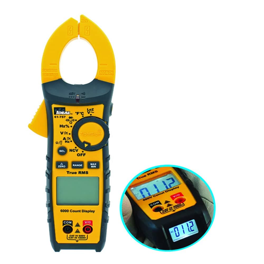 Ideal 61-757 - 600A AC/DC TRMS TightSight Clamp Meter