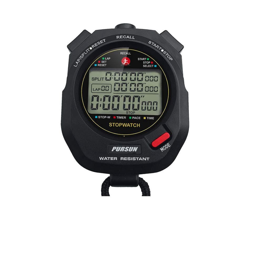 Professional Timer Stopwatch, Digital Sports Stopwatch with Countdown Timer, 100 Lap Memory, 0.001 Second Timing ,Water Resistant,Multi Functional Stopwatch for Swimming Running Training etc
