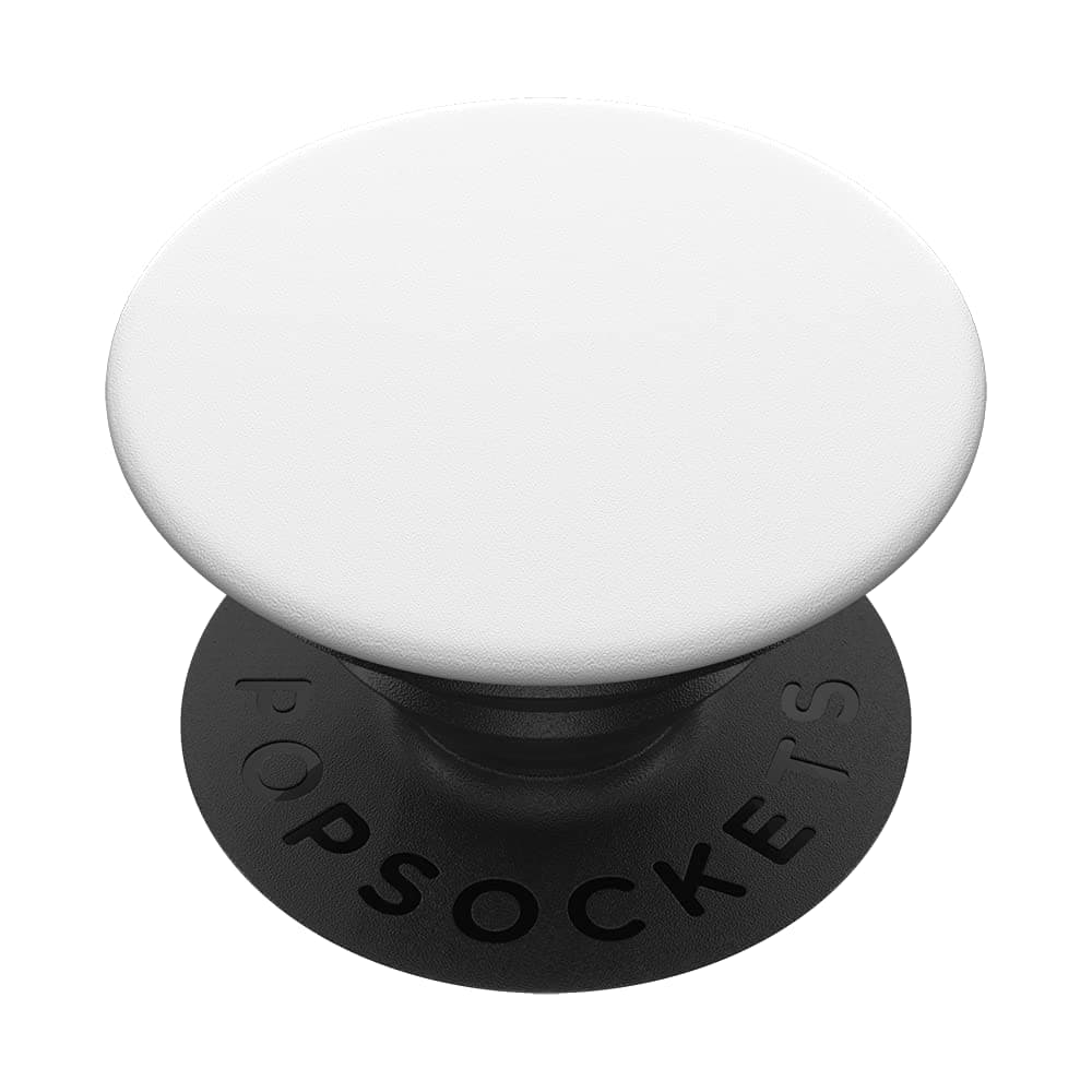PopSockets Phone Grip with Expanding Kickstand, Adhesive Grip - White on Black