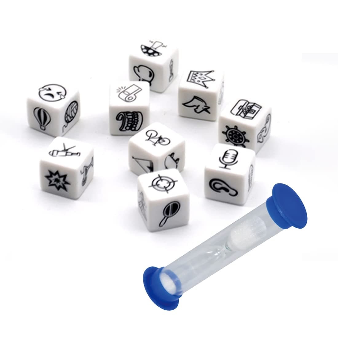 Story Cubes 9 Storytelling Dice Game Bundle 1 min Hourglass Sandglass Creative Telling Game for Kids and Adults - A Happy Trip and Oral Language Dice 54 Images Unlimited Stories