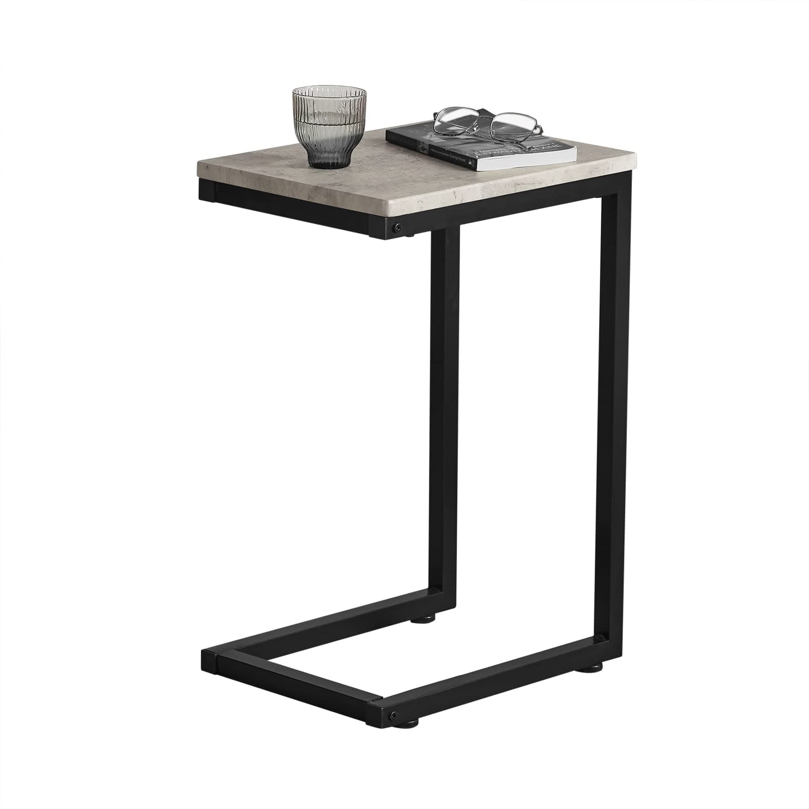 SoBuy Side Table طاولة جانبية Sofa Table Center Coffee Corner Small Table Side Table for Living Room C-Shaped End Mini Tea طاولةfor Small Spaces,Bedroom,Office,طاولات FBT44-HG