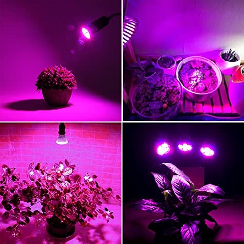 Led Grow Light Bulb, 28W Full Spectrum Grow Lights E26 Grow Plant Light for Hydroponics Greenhouse Organic, Lights for Fish Tank, Hydroponic Aquatic Indoor Plants,Pack of 4