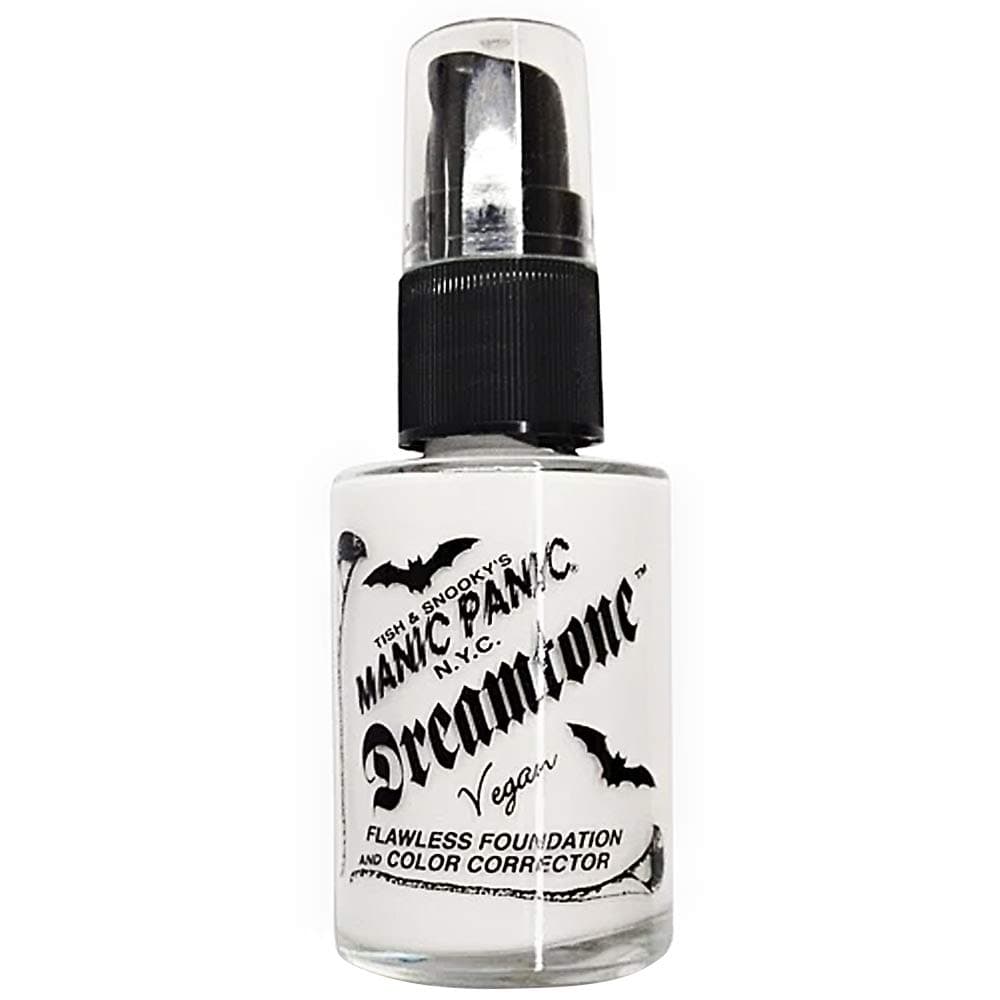 MANIC PANIC Dreamtone White Foundation for Goth Makeup - Oil-Free, Full Coverage Liquid Foundation & Skin Toner - White Base for Gothic Makeup, Cosplay & Halloween - Vegan & Cruelty-Free (0.96oz)