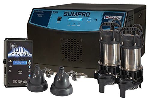 ION SUMPRO Platinum 100 Battery Backup Sump Pump System (Batteries Included)