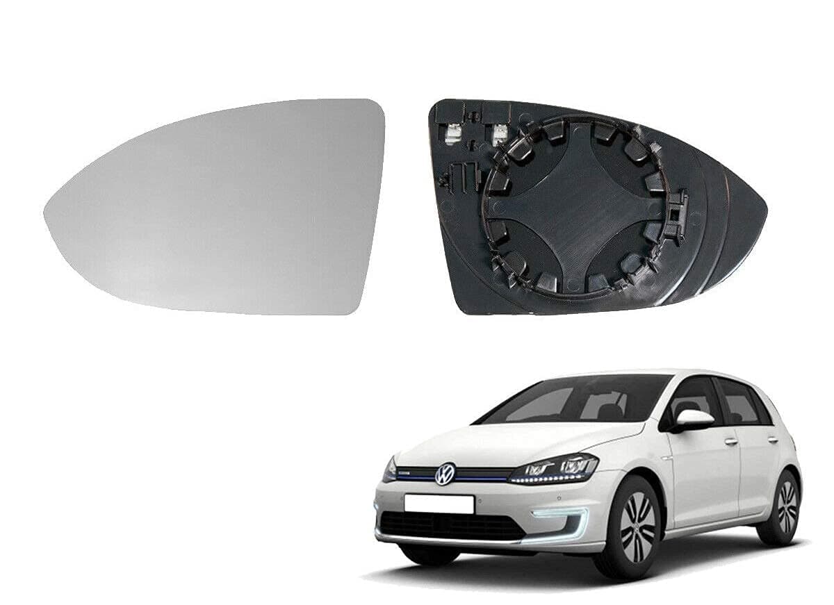 MK7 2013>ON WING MIRROR GLASS HEATED LEFT PASSENGER NEARSIDE BLIND SPOT