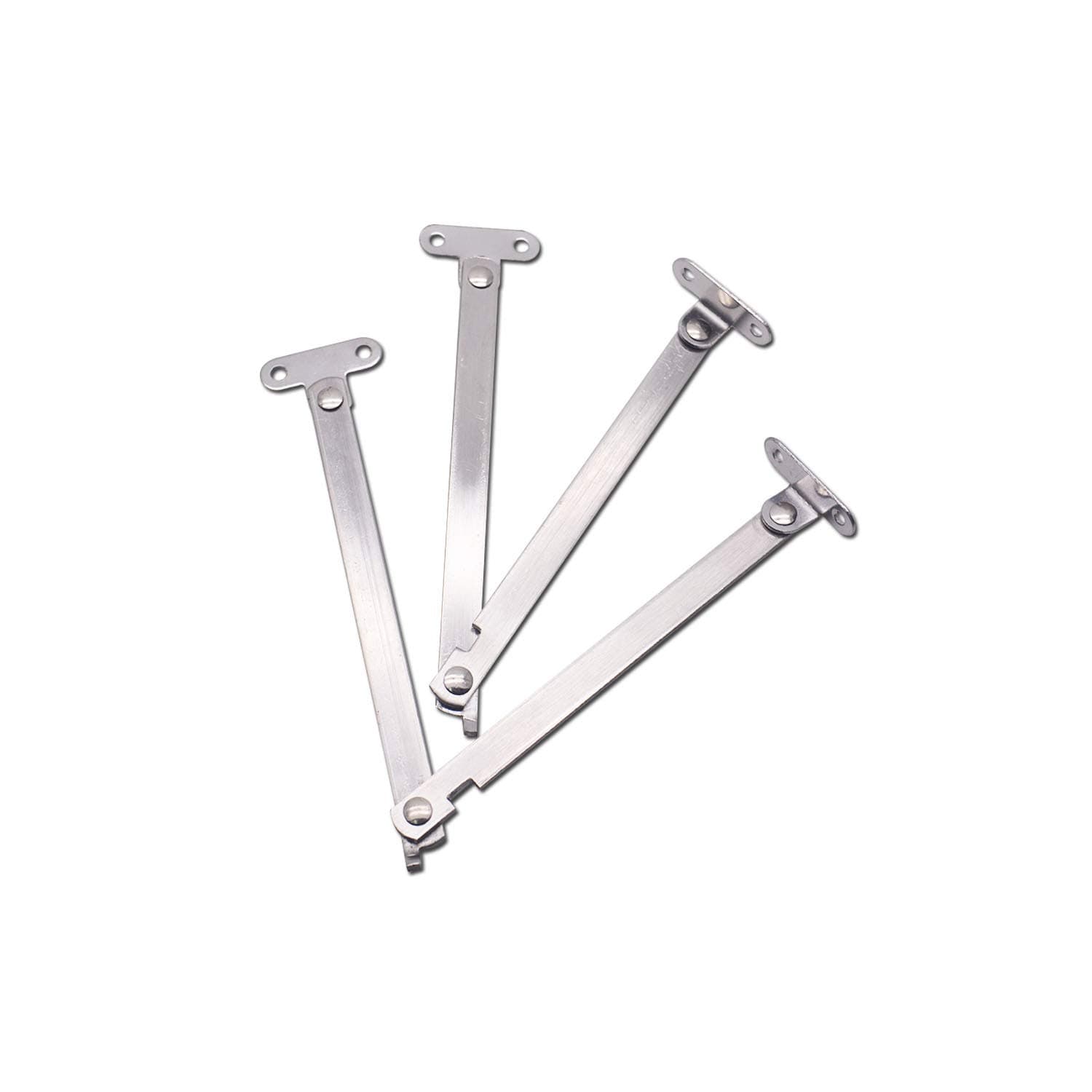 Mcredy Karcy Rotatable Folding Lid Support Hinge Silver Steel 1Pair Lid Stay Lid Support Hinge