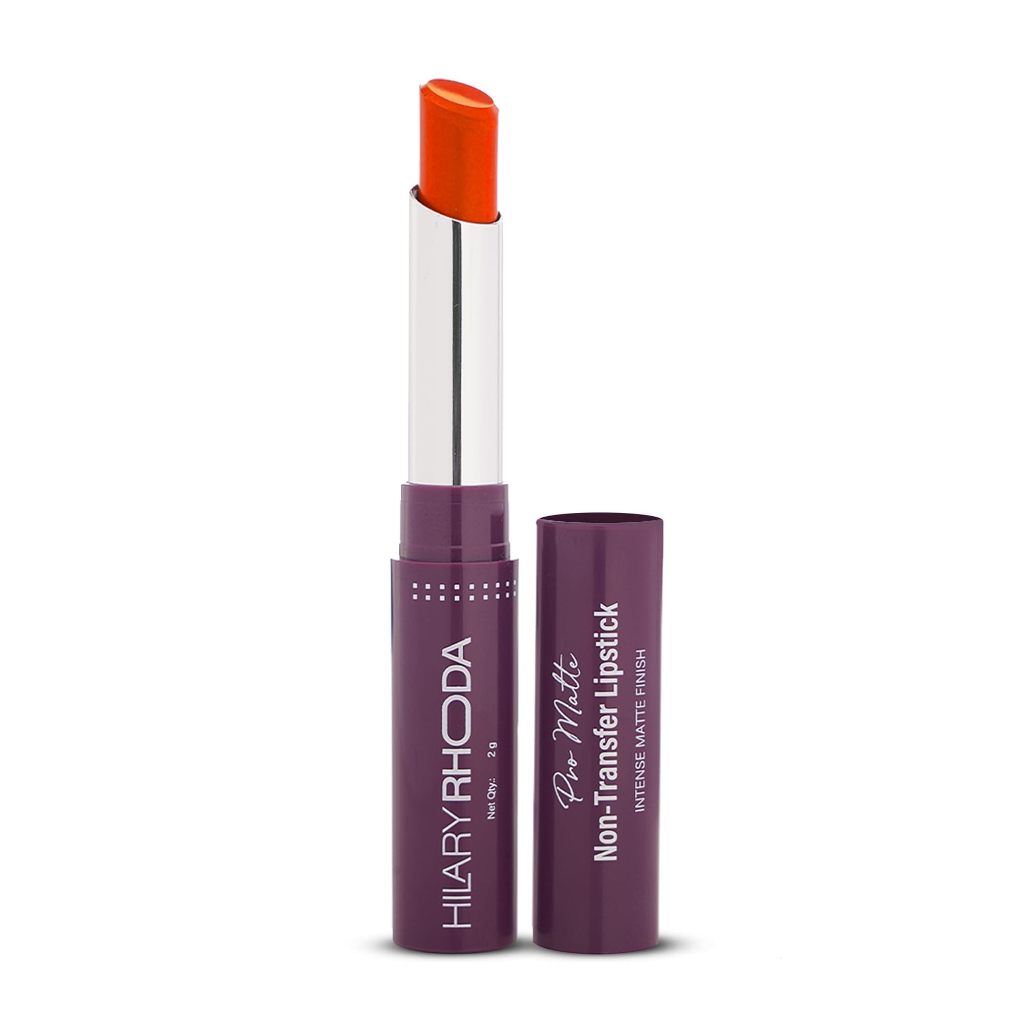 Pro Matte Non-Transfer Lipstick | Waterproof & Smudge-Proof | 12-Hour Long Stay | 24 Shades Available | Highly Pigmented Matte Finish Lipstick | 2g - (Orange | Shade 15)